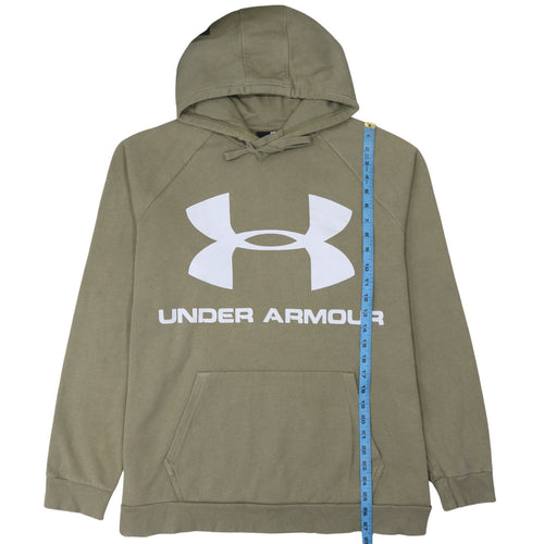 Under Armour Men's Green XL Pullover Hoodie with Logo Print