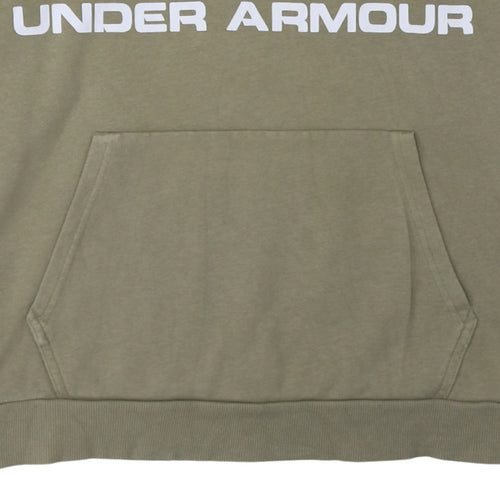 Under Armour Men's Green XL Pullover Hoodie with Logo Print