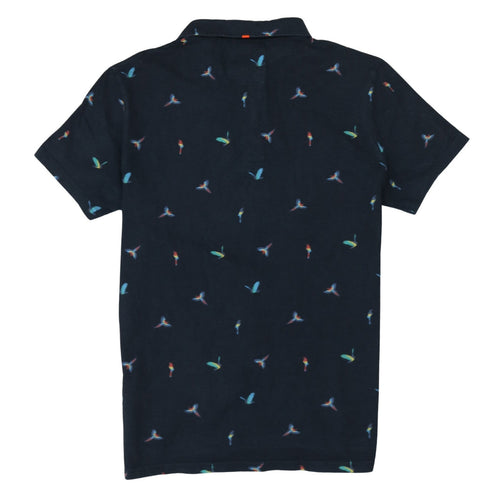 Superdry Men’s Black Bird Print City Polo Shirt Size Large