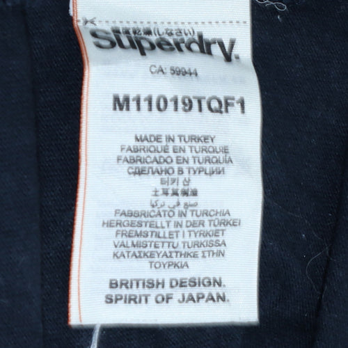 Superdry Men’s Black Bird Print City Polo Shirt Size Large