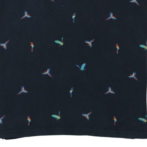 Superdry Men’s Black Bird Print City Polo Shirt Size Large