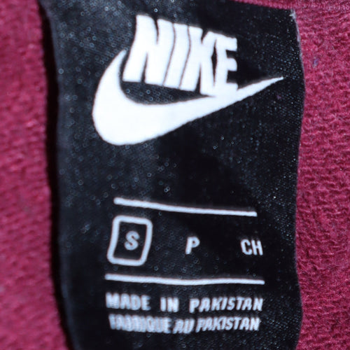 Nike Men's Red Pullover Hoodie Size S Fleece Logo Sportswear