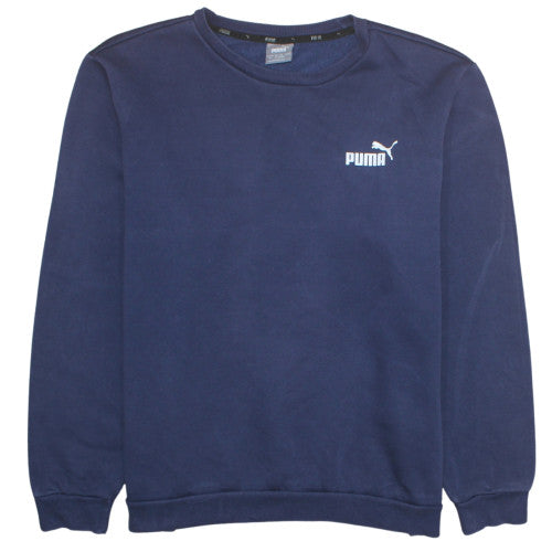 Puma Mens Blue XL Pullover Crew Neck Fleece Sweatshirt