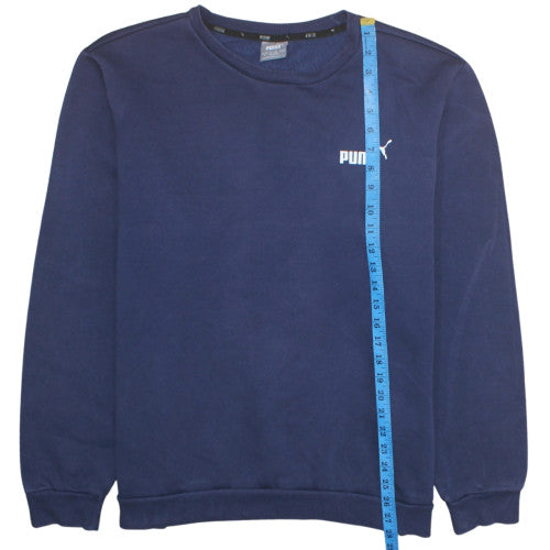 Puma Mens Blue XL Pullover Crew Neck Fleece Sweatshirt