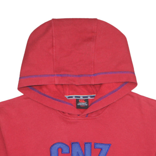 Canterbury of New Zealand Men's Red S Pullover Hoodie CNZ Logo