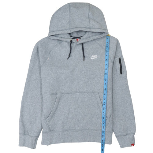 Nike Men’s Grey Pullover Hoodie Regular Fit Small Fleece Sweatshirt