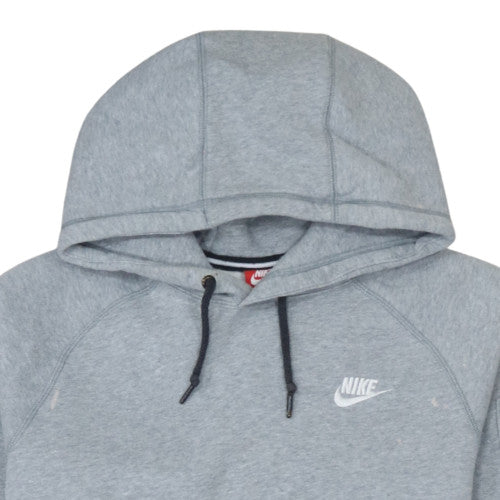 Nike Men’s Grey Pullover Hoodie Regular Fit Small Fleece Sweatshirt