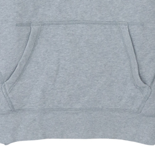 Nike Men’s Grey Pullover Hoodie Regular Fit Small Fleece Sweatshirt