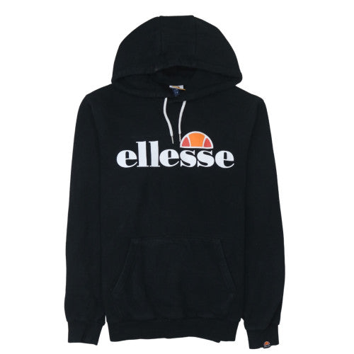 Ellesse Womens Black UK 12 Pullover Hoodie With Logo Front