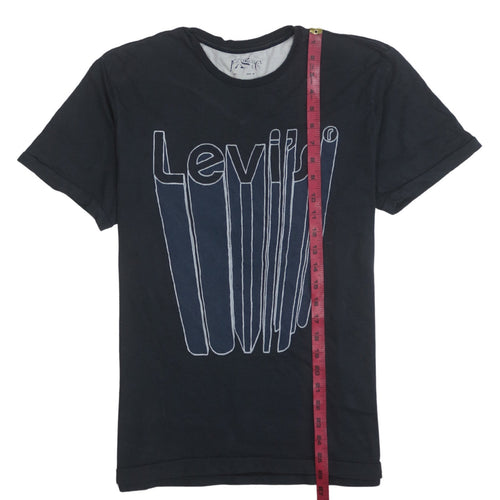 Levi's Men's Black Graphic Logo T-Shirt Size M Crew Neck