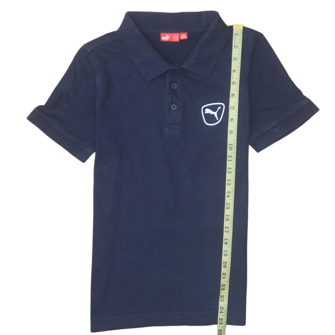 Puma Men's Blue Cotton Short Sleeve Polo Shirt Size S