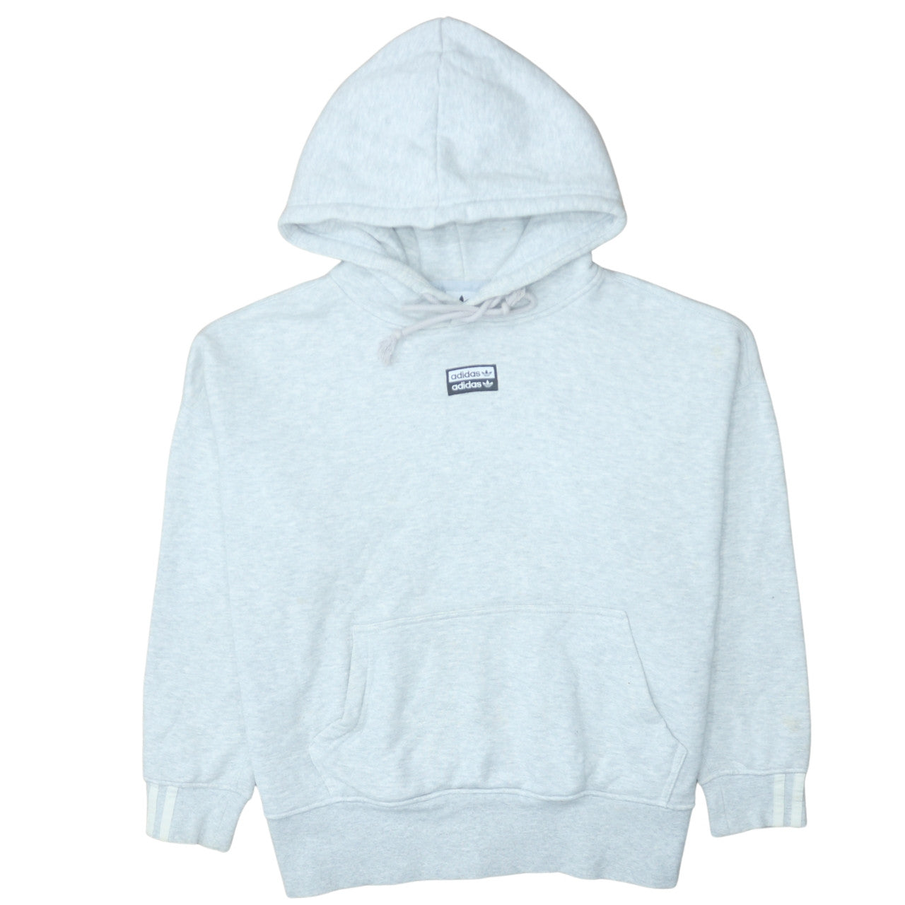 Adidas Women Grey Hoodie UK 12 Pullover Hooded Sweatshirt