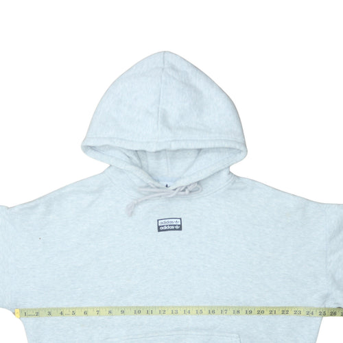 Adidas Women Grey Hoodie UK 12 Pullover Hooded Sweatshirt