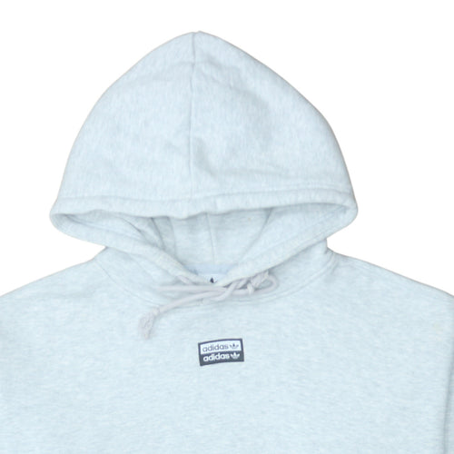 Adidas Women Grey Hoodie UK 12 Pullover Hooded Sweatshirt