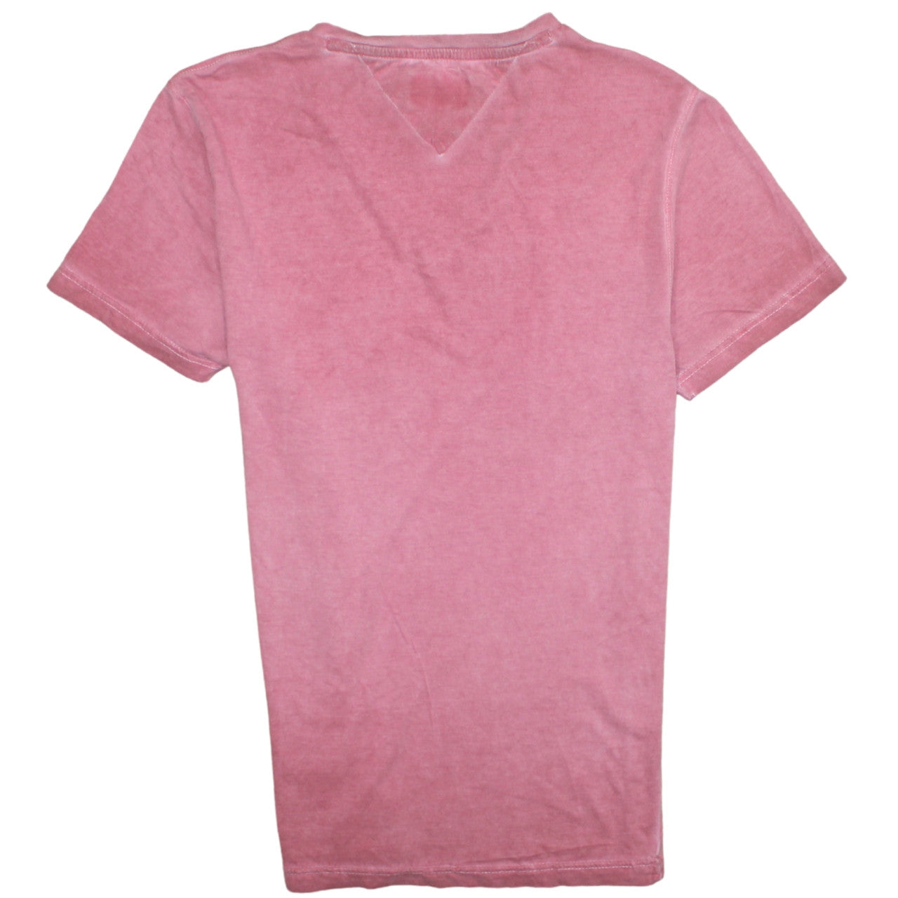 Hilfiger Denim Men's Pink V-Neck Short Sleeve Cotton T-Shirt S