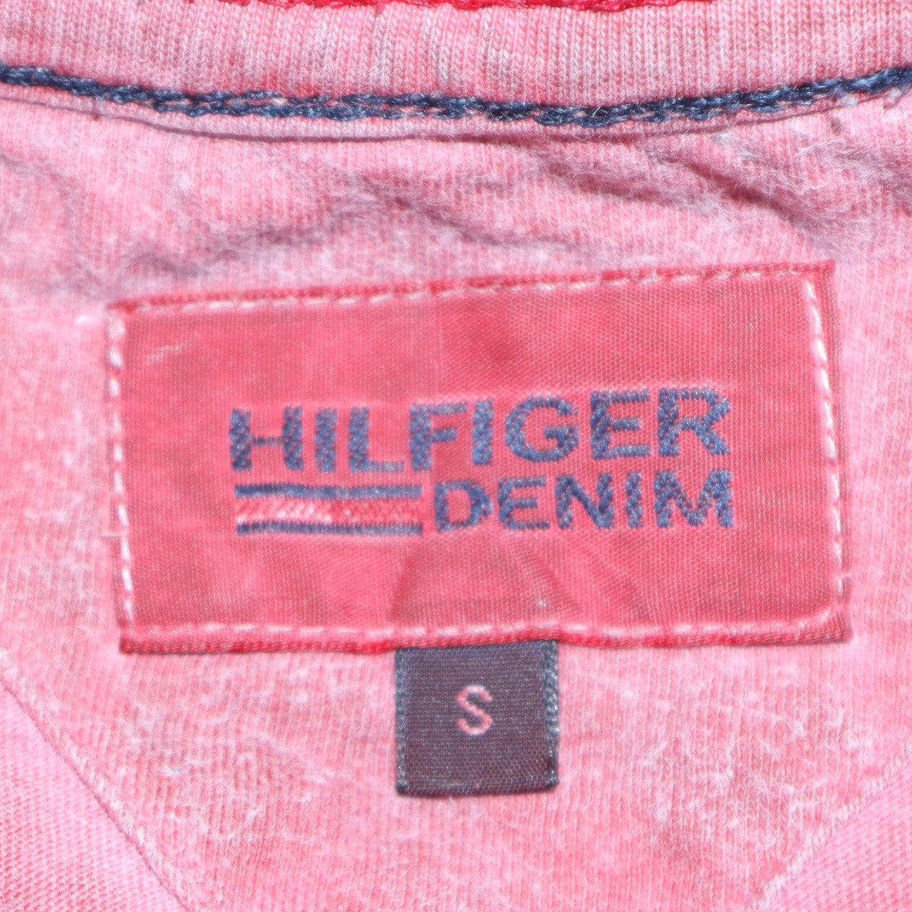Hilfiger Denim Men's Pink V-Neck Short Sleeve Cotton T-Shirt S
