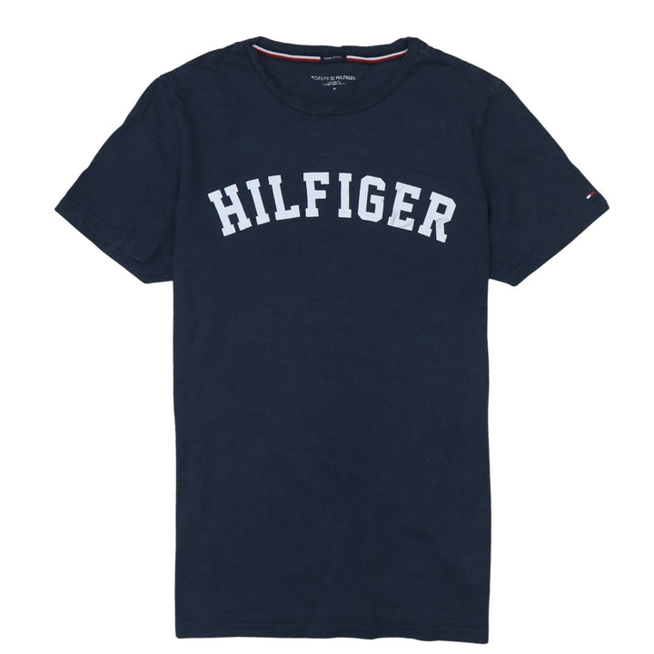 Tommy Hilfiger Men's Blue Cotton Graphic Logo T-Shirt Size M