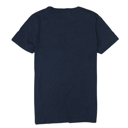 Tommy Hilfiger Men's Blue Cotton Graphic Logo T-Shirt Size M