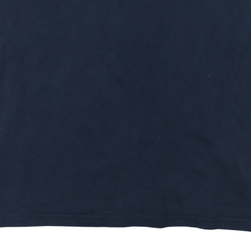 Tommy Hilfiger Men's Blue Cotton Graphic Logo T-Shirt Size M