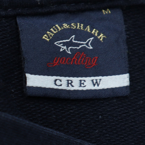 Paul & Shark Men's Blue Embroidered Pullover Hoodie Size M