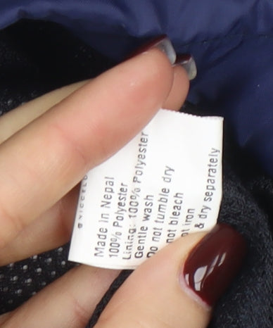 NICCE London Men's Blue White Hooded Windbreaker Jacket Size M