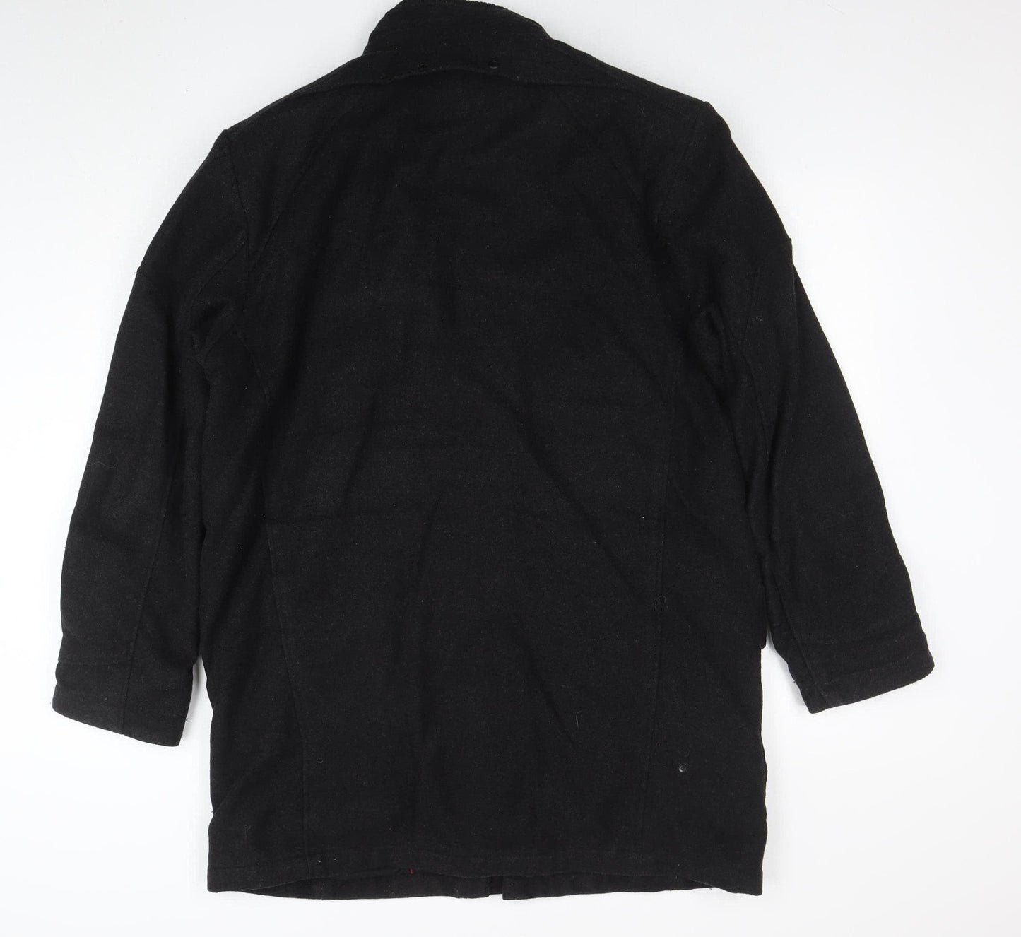 Next Signature Men's Black Wool Cashmere Coat L Classic Style
