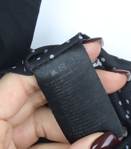 H&M Divided Women's Black Size 8 Hooded Rain Coat