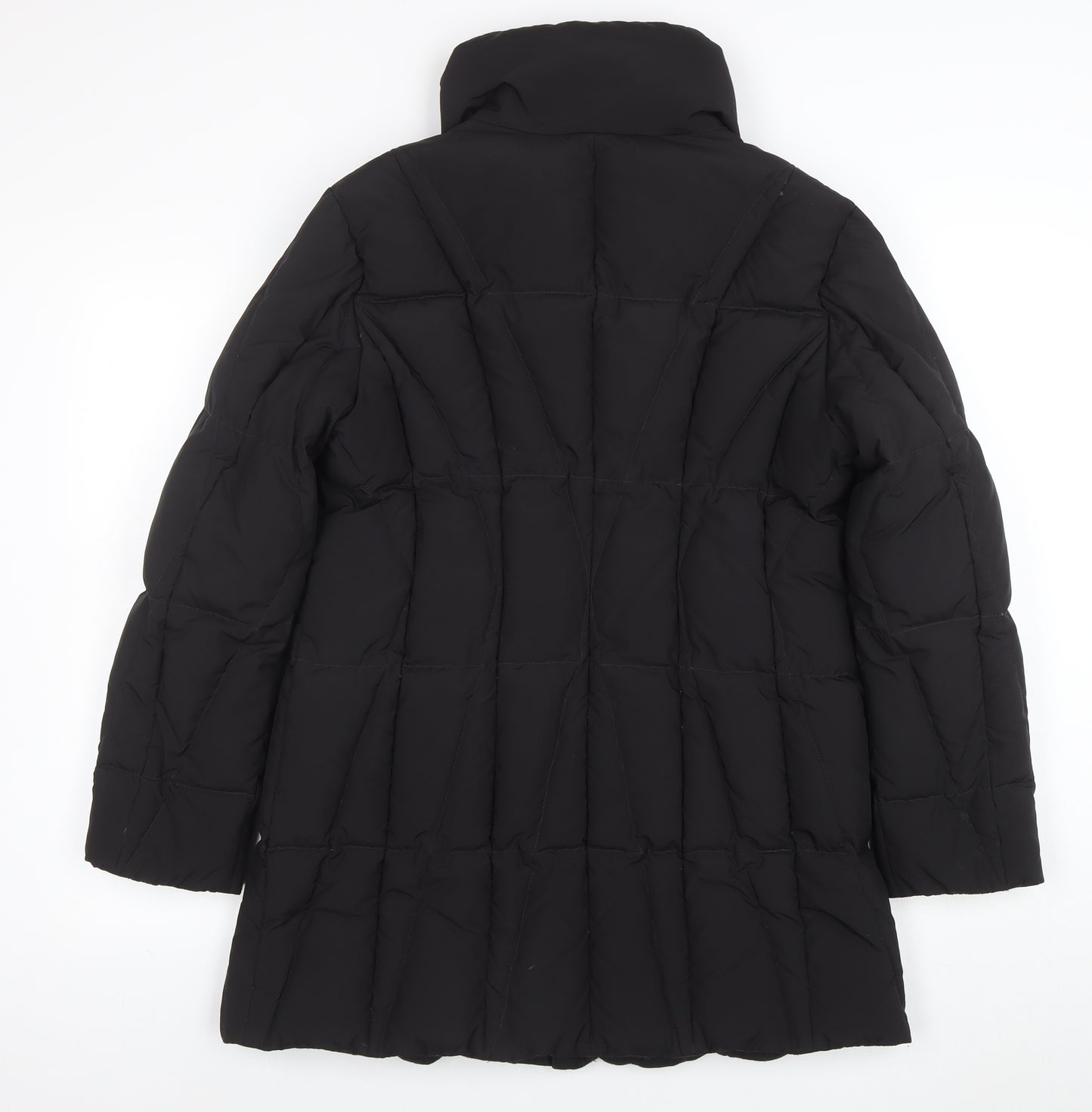 Basler Women’s Black Long Puffer Coat Size 12 Polyester Winter