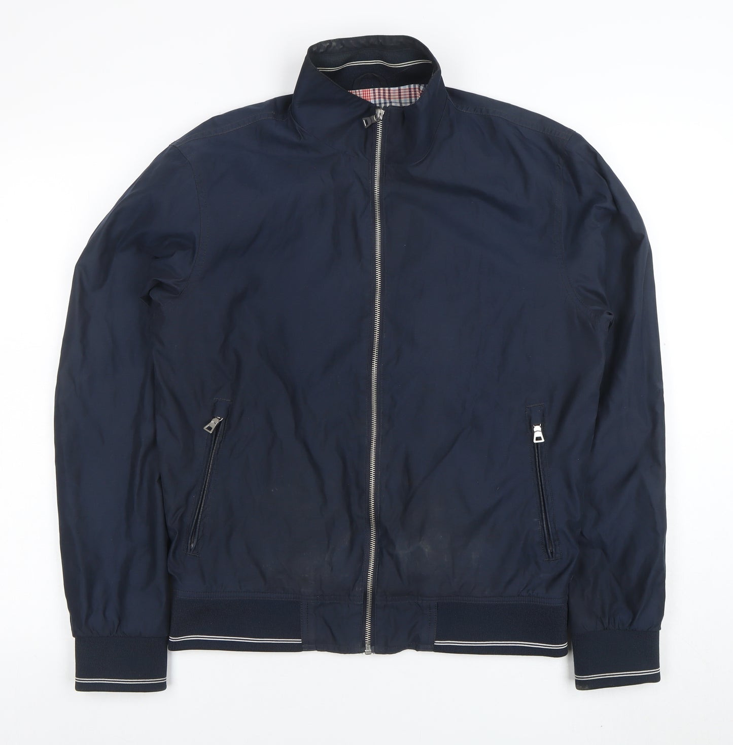 Marks and Spencer Men's Blue Bomber Jacket Small Regular Fit