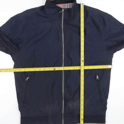 Marks and Spencer Men's Blue Bomber Jacket Small Regular Fit