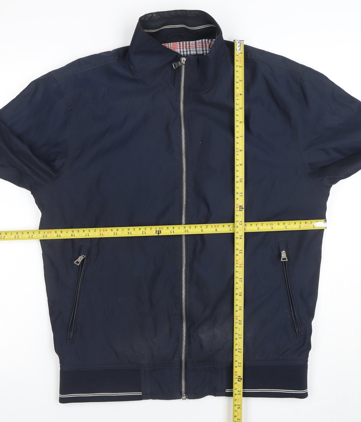 Marks and Spencer Men's Blue Bomber Jacket Small Regular Fit