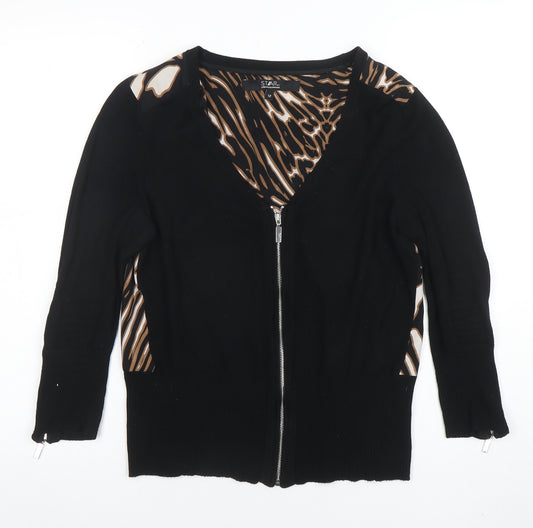 Star by Julien Macdonald Women’s Black Animal Print Zip Jacket Size 12