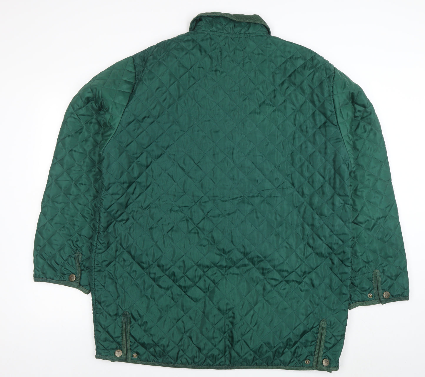 Clinton Men's Green Quilted Nylon Jacket XL Vintage Casual