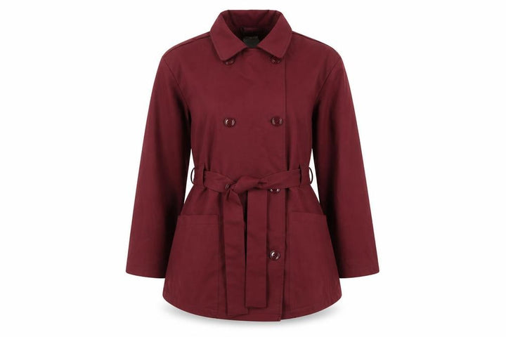 Forever 21 Women's Red Belted Trench Coat XS Classic Style