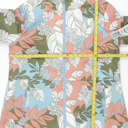 Anna Rose Womens Multicoloured Floral Hooded Waterproof Jacket Size 18