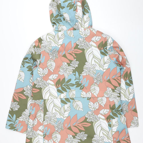 Anna Rose Womens Multicoloured Floral Hooded Waterproof Jacket Size 18
