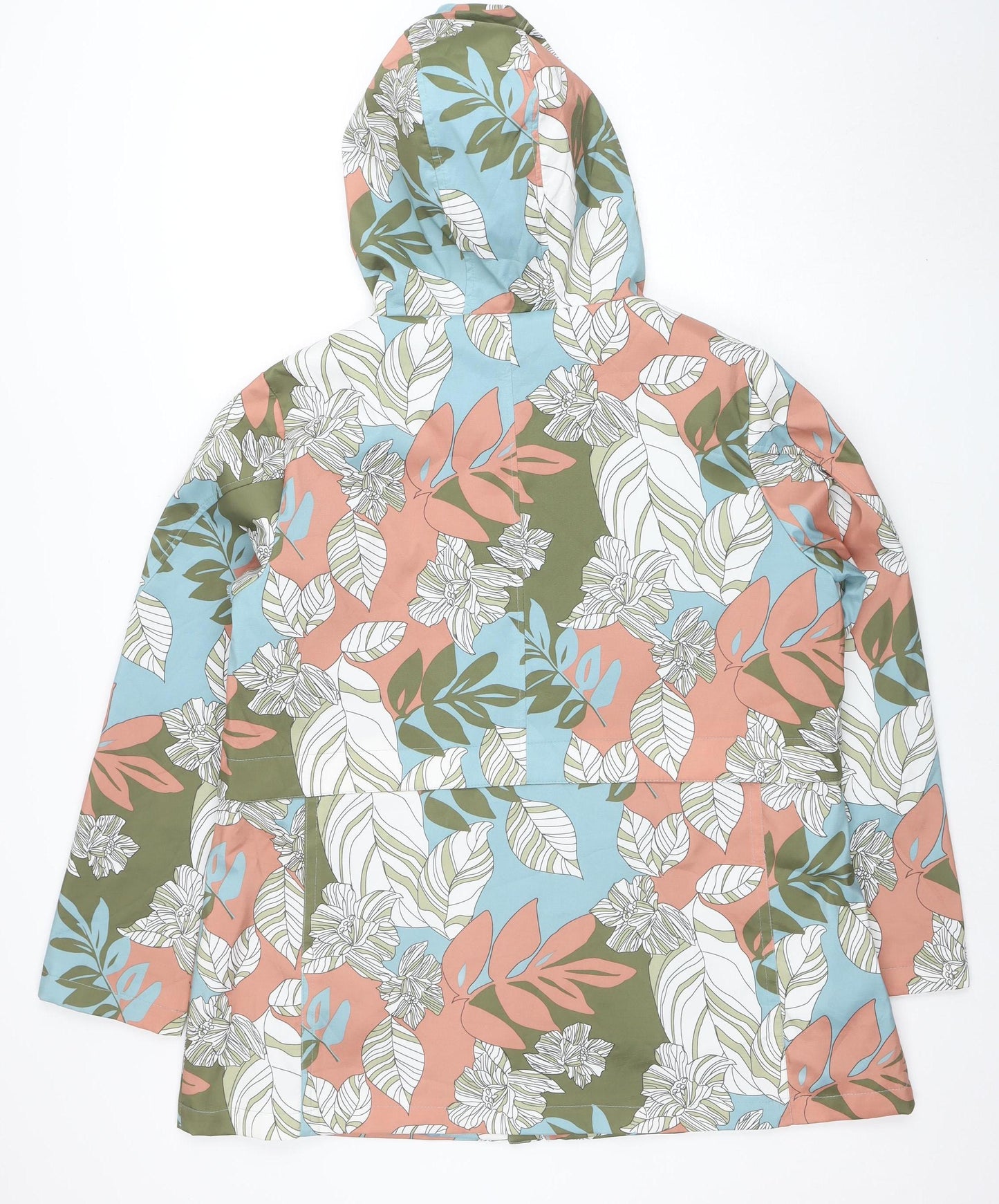 Anna Rose Womens Multicoloured Floral Hooded Waterproof Jacket Size 18