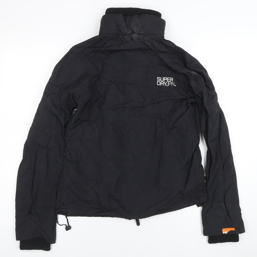 Superdry Womens Black Large Puffer Jacket Windproof Water Resistant