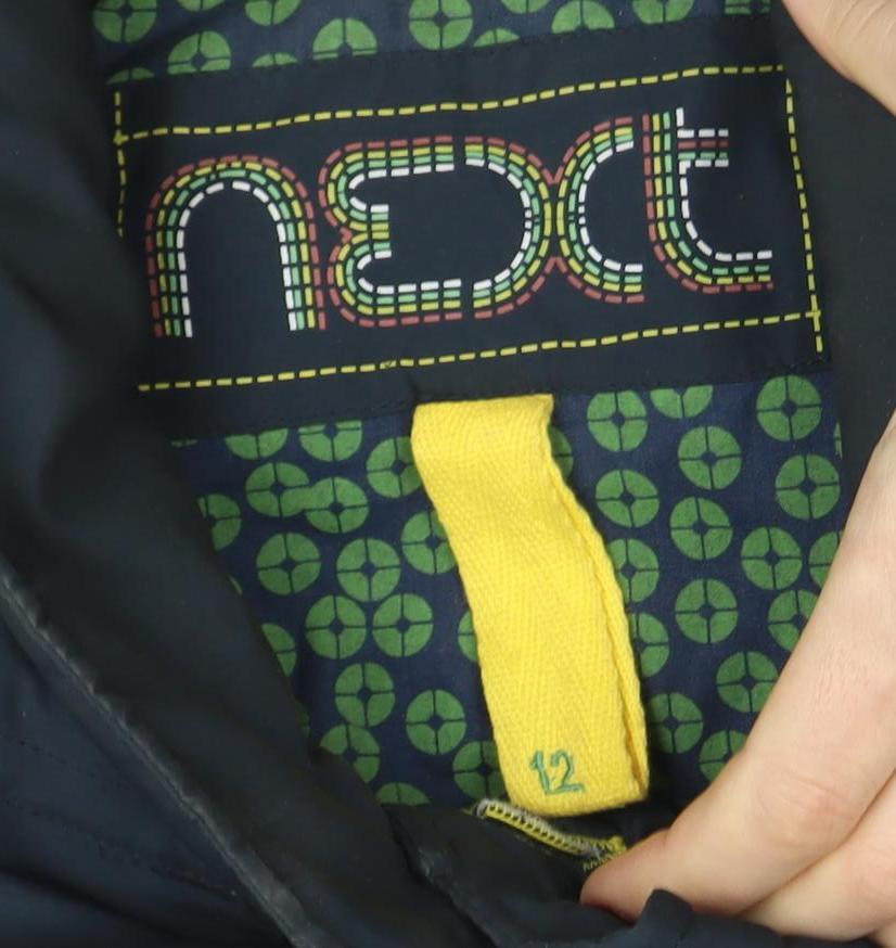 DCB Women's Blue Short Sleeve Padded Bomber Jacket Size 12