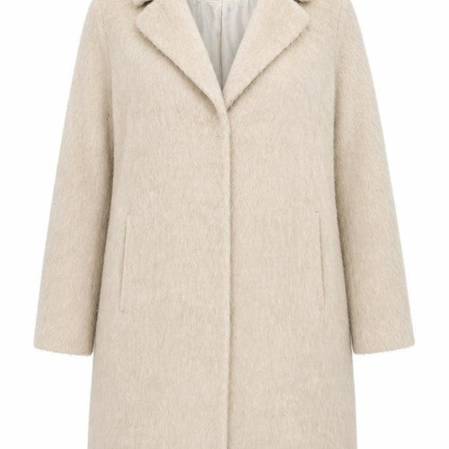 RJR John Rocha Women’s Beige Wool Blend Long Overcoat Size 16