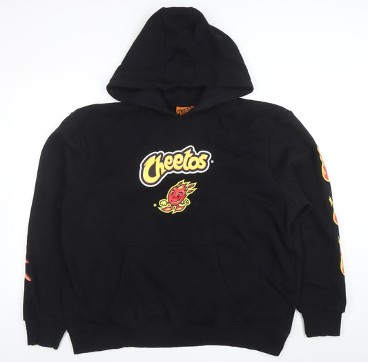 Cheetos Men's Black 3XL Pullover Hoodie Graphic Fleece Sweatshirt
