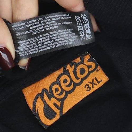 Cheetos Men's Black 3XL Pullover Hoodie Graphic Fleece Sweatshirt