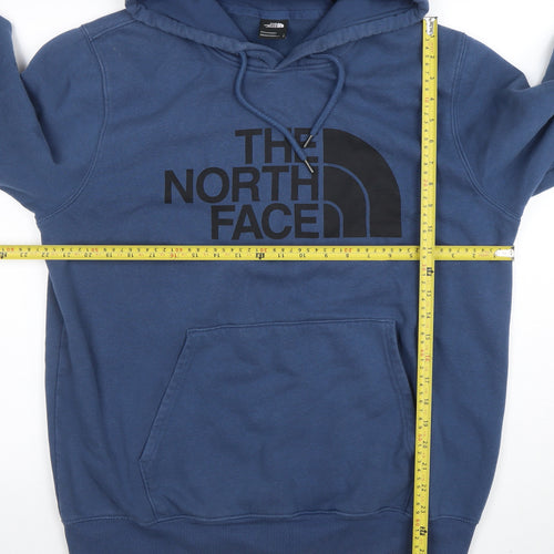 The North Face Men's Blue Pullover Hoodie Size L Outdoor Graphic