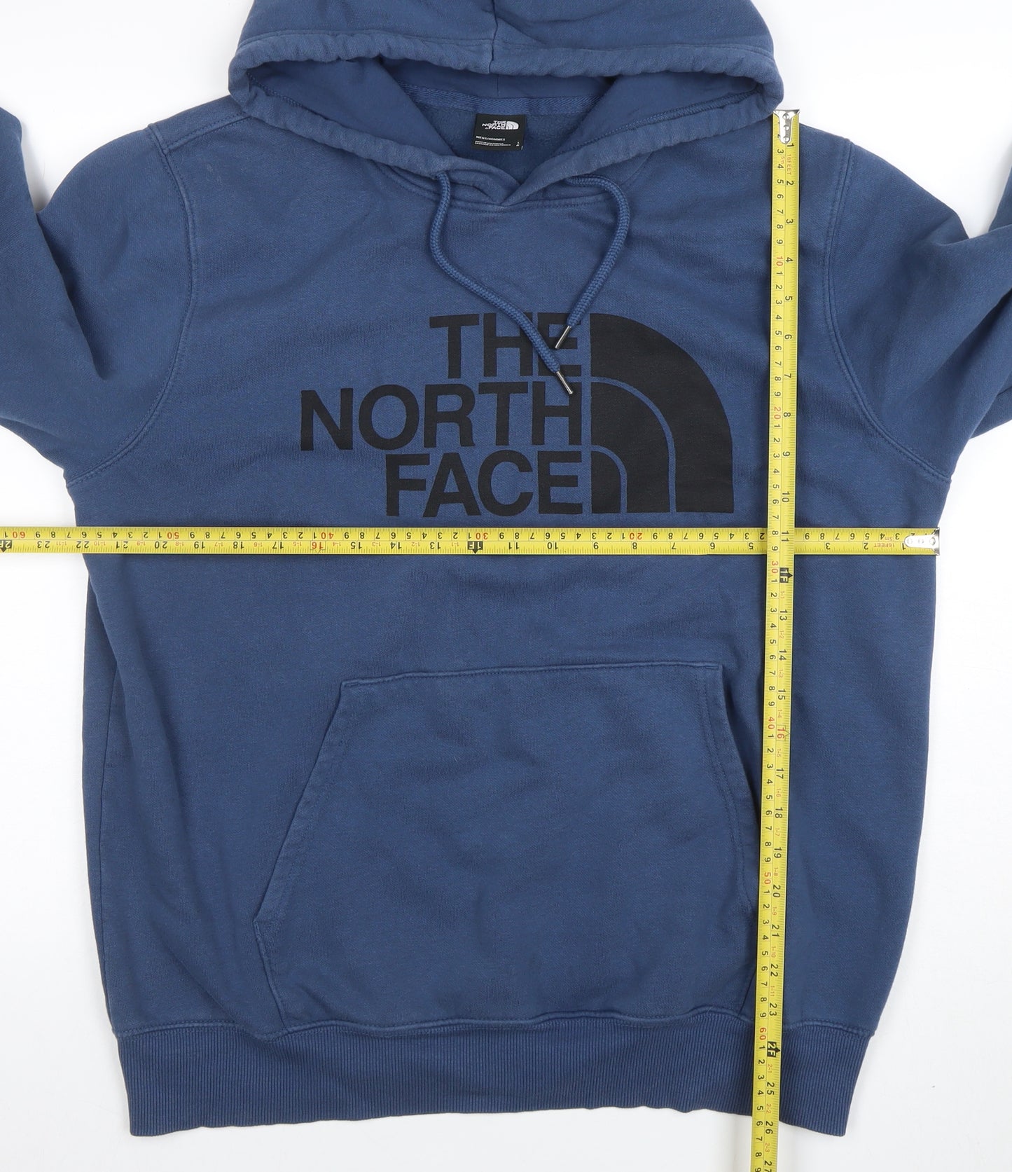 The North Face Men's Blue Pullover Hoodie Size L Outdoor Graphic