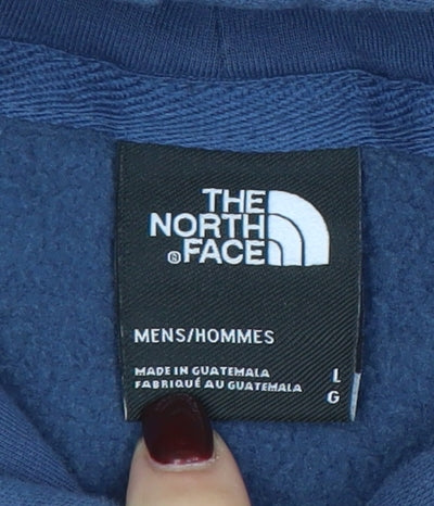 The North Face Men's Blue Pullover Hoodie Size L Outdoor Graphic