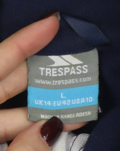 Trespass Women's Blue Fleece Full Zip Jacket Size 14