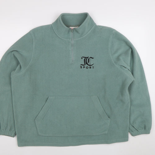 Juicy Couture Sport Women’s Green Fleece Pullover Sweatshirt Size L