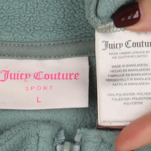 Juicy Couture Sport Women’s Green Fleece Pullover Sweatshirt Size L