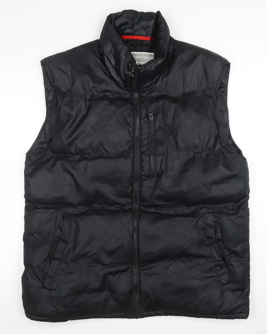 Airwalk Men's Black XL Puffer Waistcoat Gilet with Zip Pockets