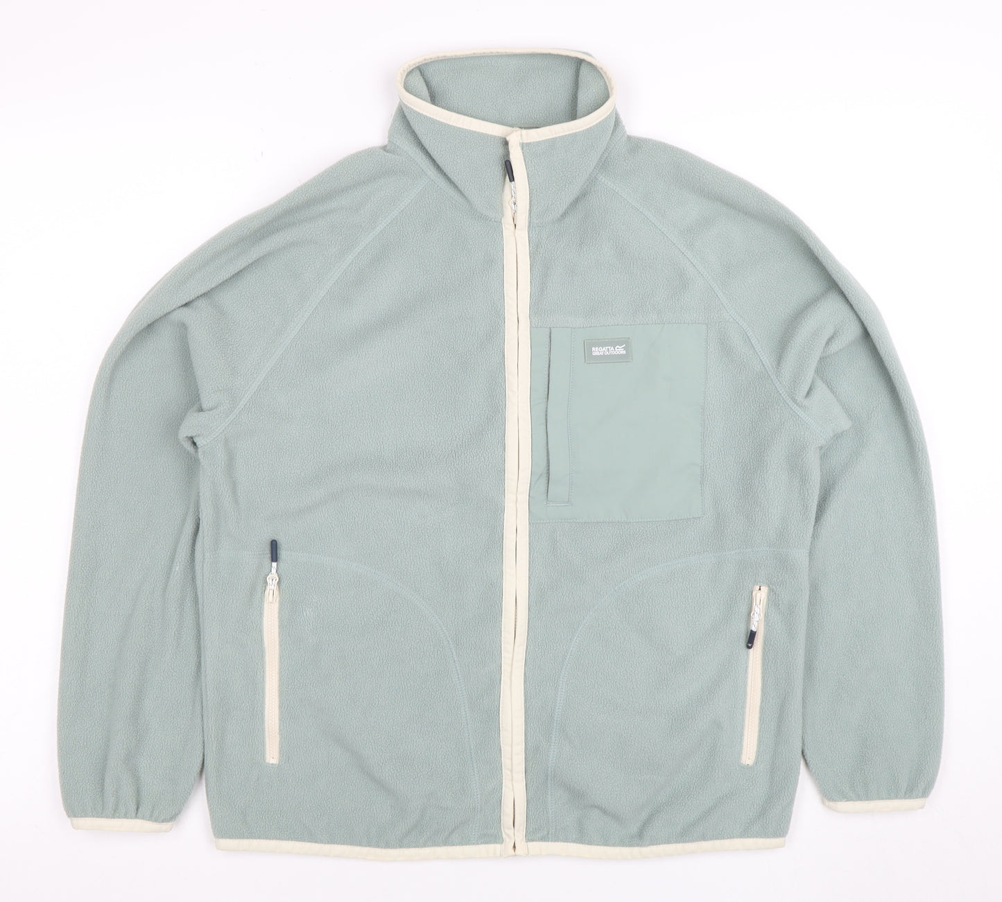 Regatta Great Outdoors Women Blue Full Zip Fleece Jacket UK 10